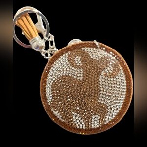 Aries Rhinestone Bag Charm/  Keychain